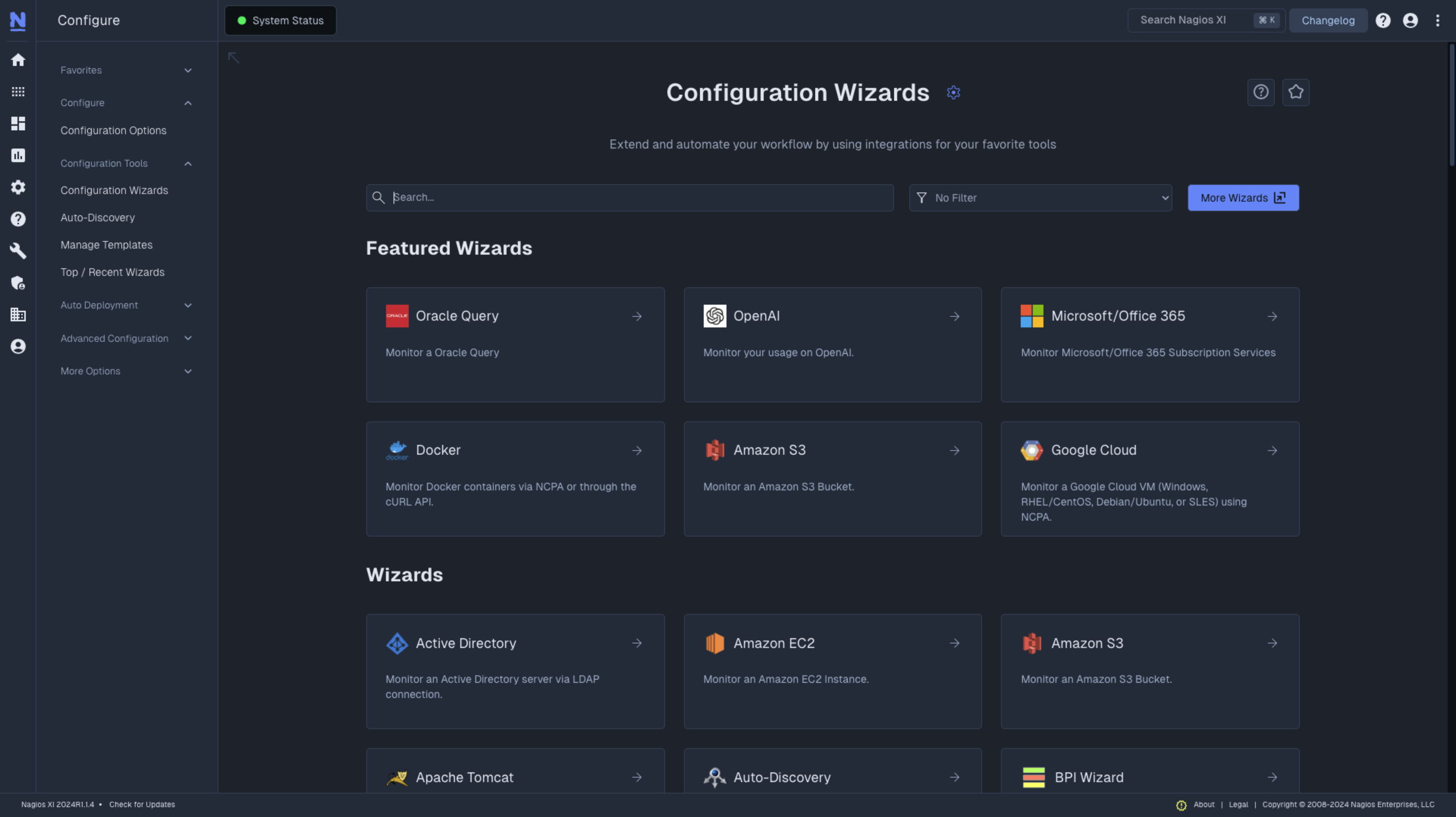 Configure - Configuraiton Wizards