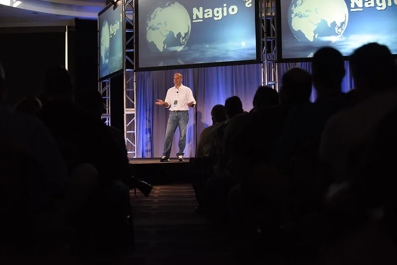 Ethan Galstad speaking at Nagios World Conference 2015